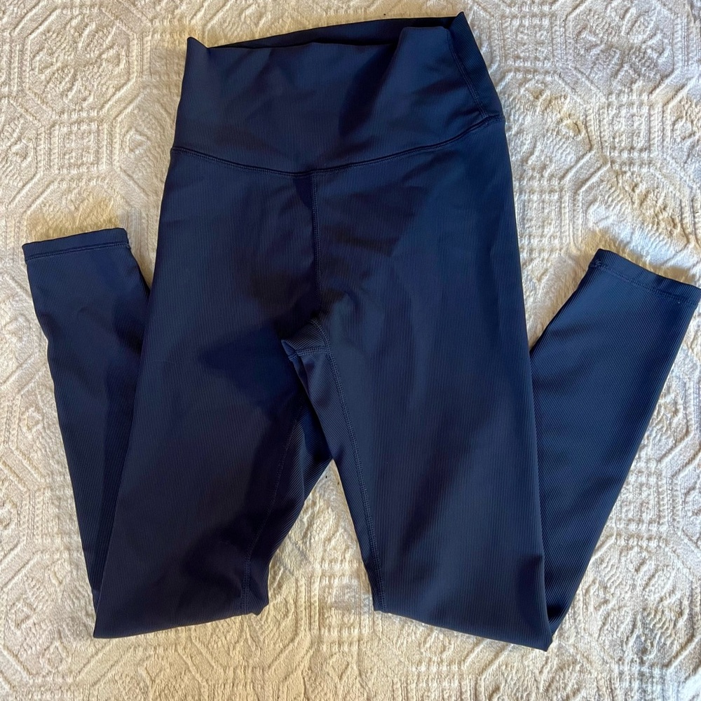 Navy Blue High-Waisted Leggings